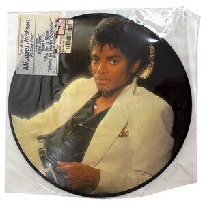 1983 Michael Jackson Thriller Picture Disc Vinyl Record LP Hype Sticker Tested